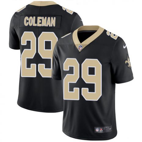 Men's New Orleans Saints #29 Kurt Coleman Black Vapor Untouchable Limited Stitched NFL Jersey